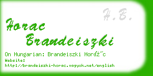 horac brandeiszki business card